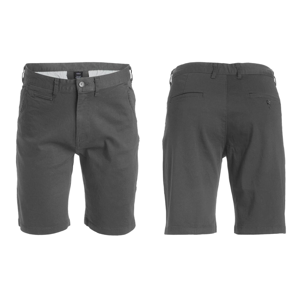 Galaxy by Harvic Men's Flat Front Slim Fit Stretch Chino Shorts